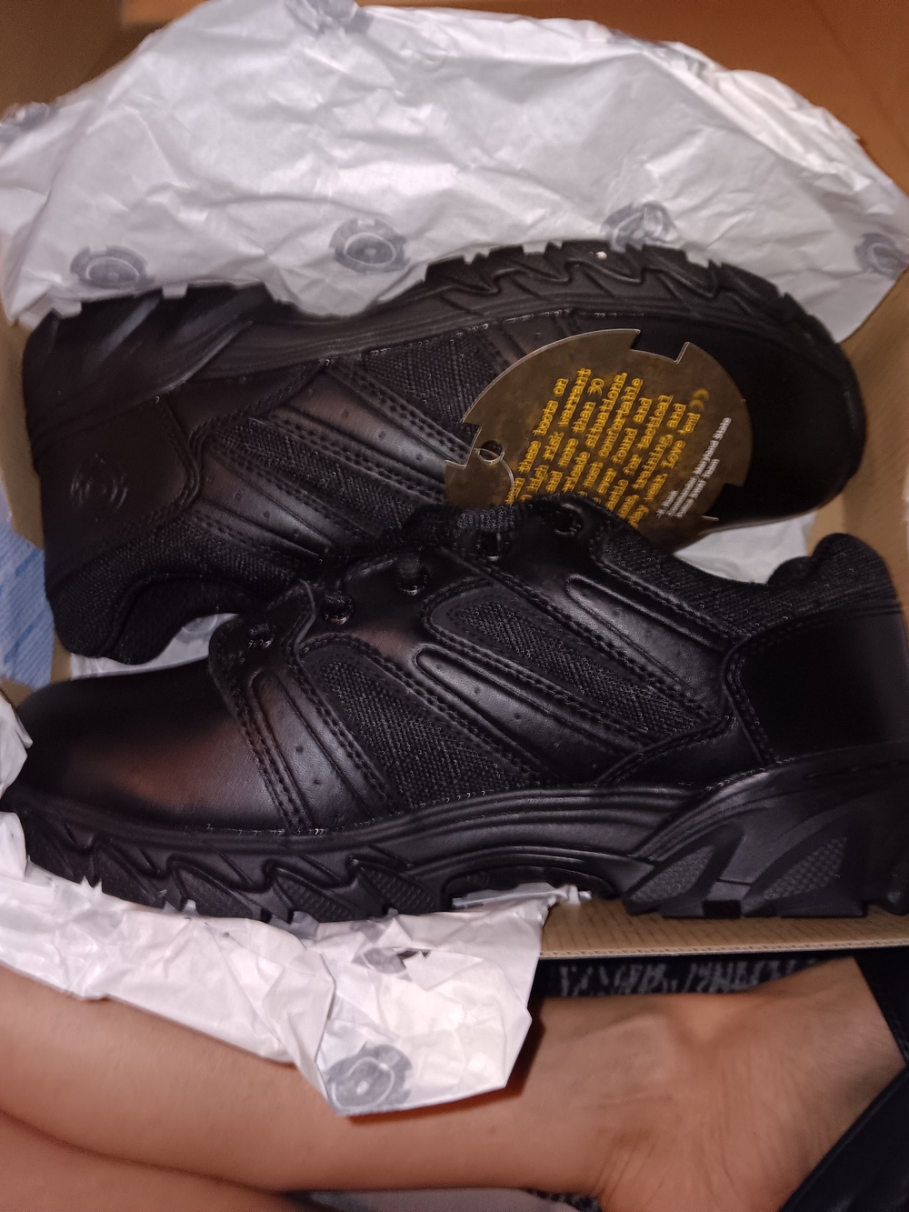 Men's Black Athletic Work Sneakers